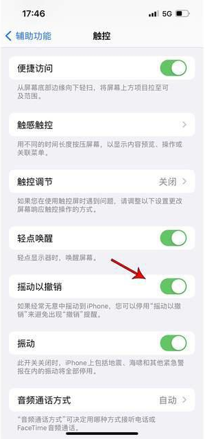 熊口管理区苹果手机维修分享iPhone手机如何设置摇一摇删除文字 